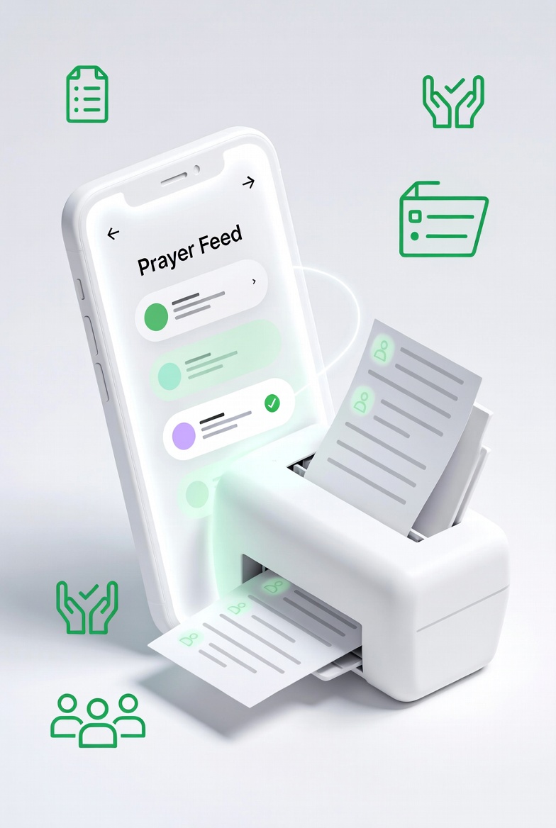 Printable layout of prayer requests